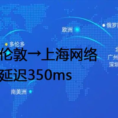 伦敦→上海网络延迟350ms--解决方案//世耕通信全球办公专网专线