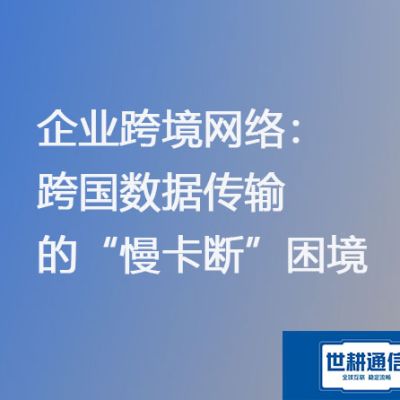 企业跨境网络：跨国数据传输的“慢卡断”困境？？？？解决方案//世耕通信ERP、OA专网服务商
