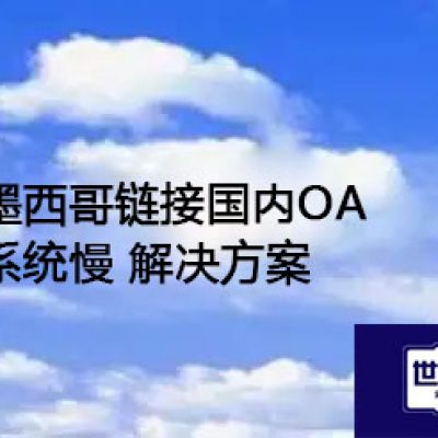 墨西哥链接国内OA系统慢？？？解决方案//世耕通信全球ERP、OA办公专网