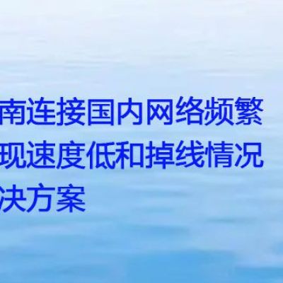 越南连接国内网络频繁出现速度低和掉线情况？？？解决方案//世耕通信全球ERP、OA办公专网