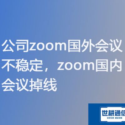 Zoom Meetings海外会议卡顿业务详解及申请流程？？？解决方案//世耕通信Zoom视频会议专网