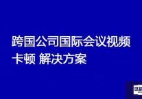 跨国公司国际会议视频卡顿 ？？？解决方案//世耕通信视频会议专网
