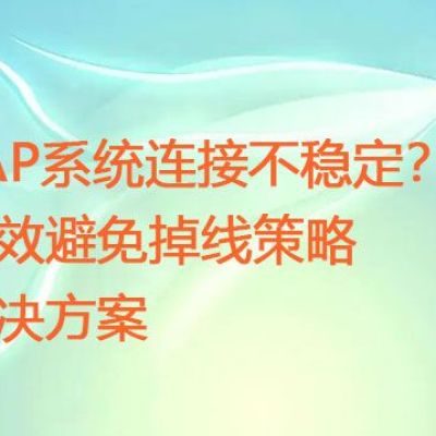 SAP连接频繁中断？系统稳定性的维护策略？？？解决方案//世耕通信全球ERP、OA办公专网