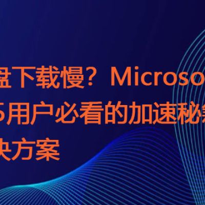 网盘下载慢？Microsoft 365用户必看的加速秘籍？？？解决方案//世耕通信全球ERP、OA办公专网