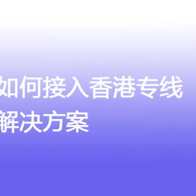 如何接入香港专线？？？解决方案//世耕通信全球办公专网专线