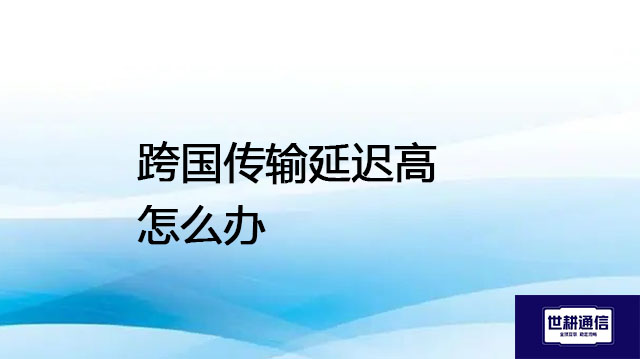跨国传输延迟高怎么办 ？？？解决方案//世耕通信全球办公专网专线