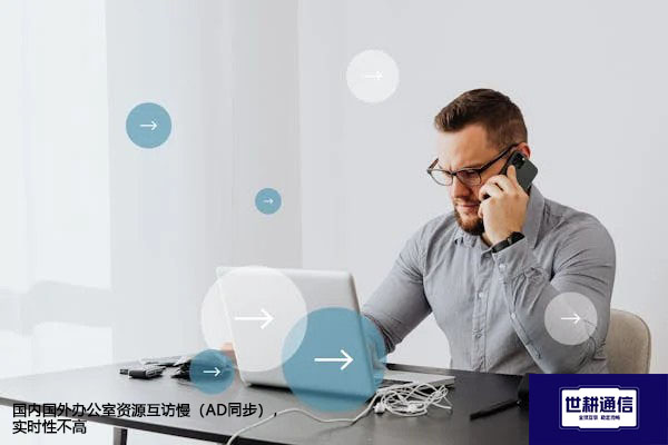 国内国外办公室资源互访慢（AD同步），实时性不高 ？解决方案//世耕通信全球办公专网专线