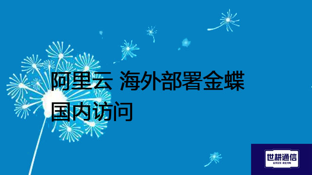 阿里云 海外部署金蝶 国内访问--解决方案//世耕通信全球办公专网专线