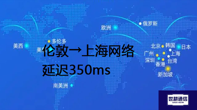 伦敦→上海网络延迟350ms--解决方案//世耕通信全球办公专网专线