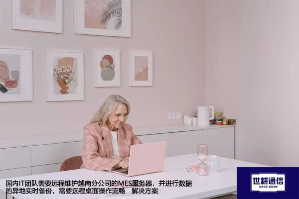 国内IT团队需要远程维护越南分公司的MES服务器，并进行数据的异地实时备份，需要远程桌面操作流畅--解决方案//世耕通信全球办公专网专线